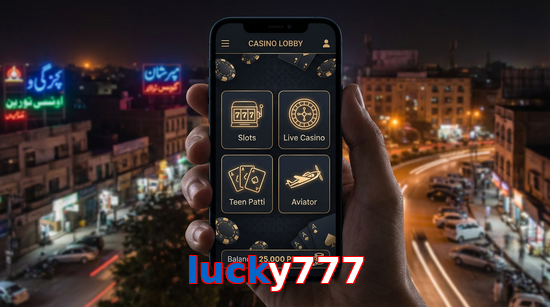 Main screen of Lucky777 app page for PK players