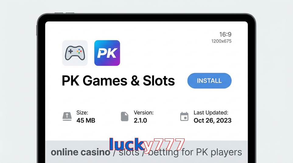 Game list for Lucky777 gameapk section